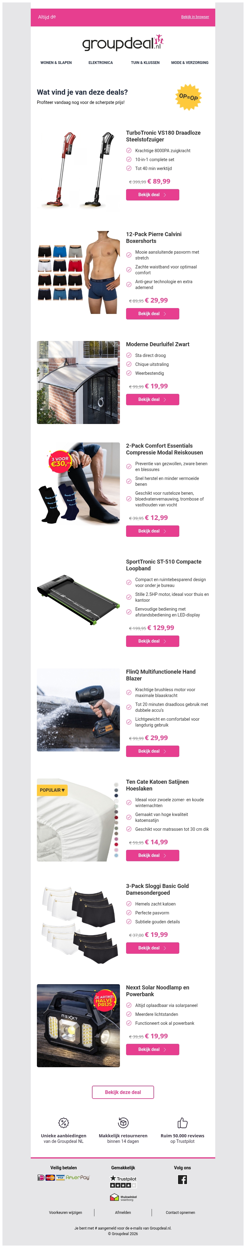 Pak deze deals voordat ze verdwijnen! Pak deze deals voordat ze verdwijnen!