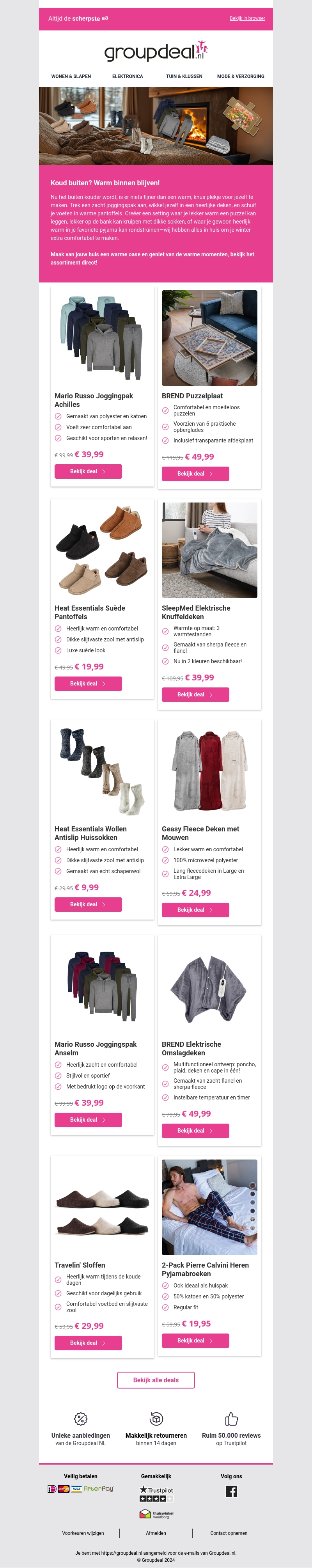 Extreem hoge kortingen op de meest warme & knusse items! 🫖 Extreem hoge kortingen op de meest warme & knusse items! 🫖