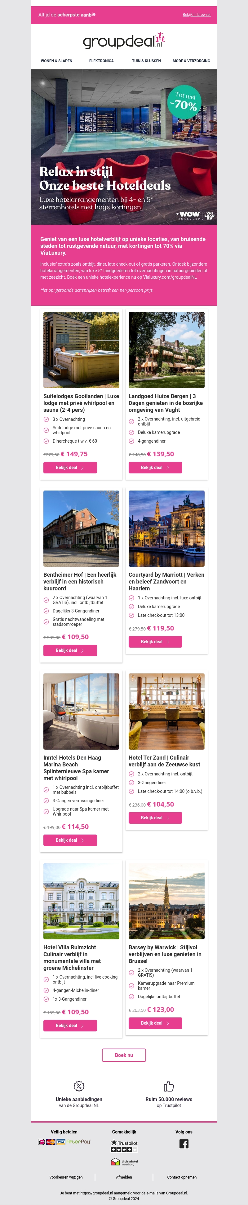 Geniet van een luxe hotelverblijf op unieke locaties, met kortingen tot wel 70% via ViaLuxury.! 🤑 Geniet van een luxe hotelverblijf op unieke locaties, met kortingen tot wel 70% via ViaLuxury.! 🤑