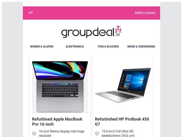 Bekijk de beste deals van deze week!