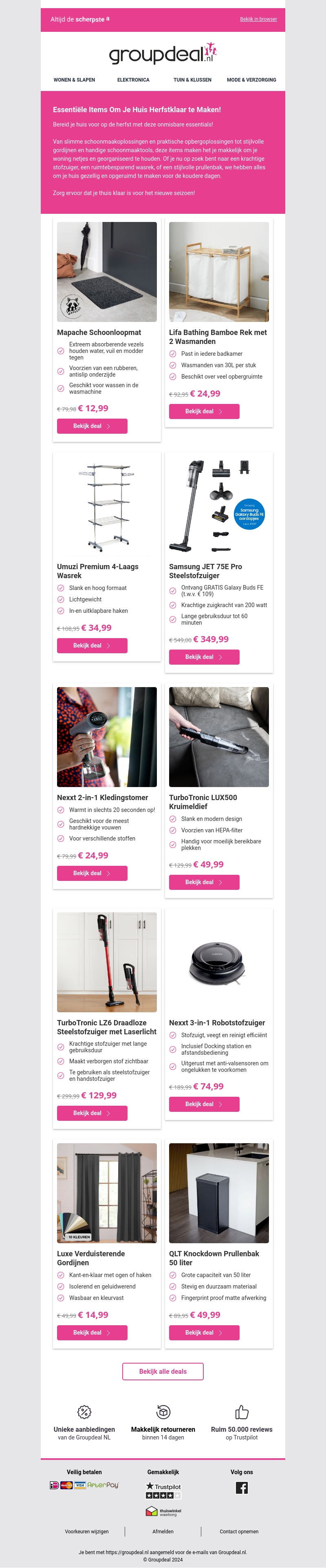 Huis Klaar voor de Herfst: Praktische en Stijlvolle Must-haves! Huis Klaar voor de Herfst: Praktische en Stijlvolle Must-haves!