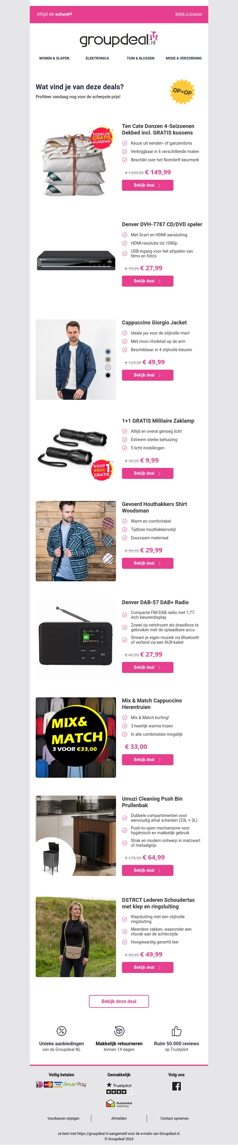 Iedere dag de beste aanbiedingen voor jou Iedere dag de beste aanbiedingen voor jou