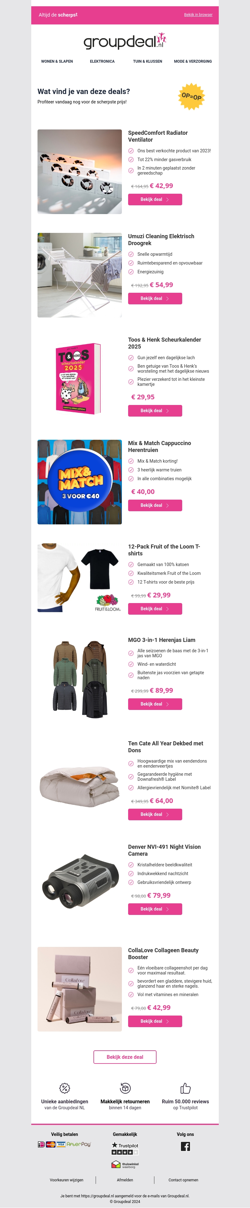 Iedere dag de beste aanbiedingen voor jou Iedere dag de beste aanbiedingen voor jou