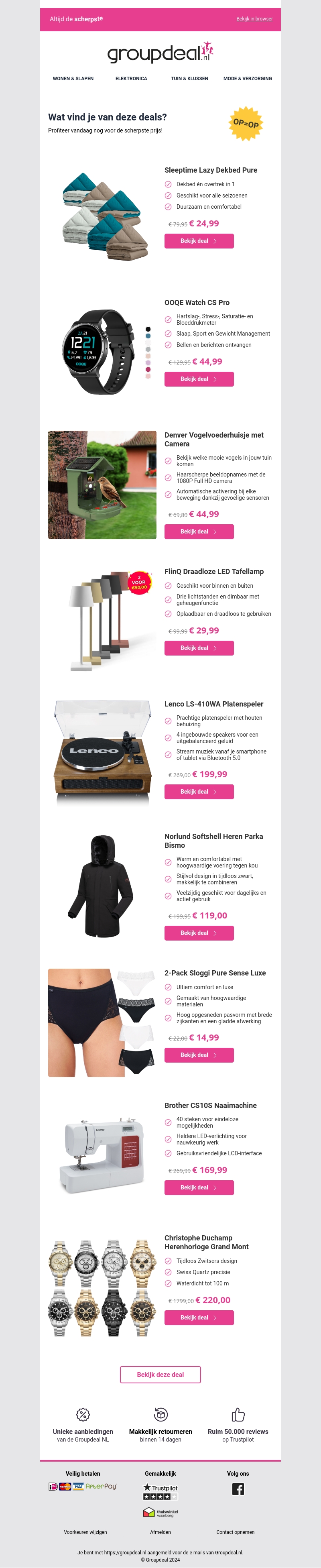 Iedere dag de beste aanbiedingen voor jou Iedere dag de beste aanbiedingen voor jou