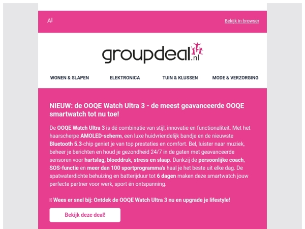 NIEUW: De meest geavanceerde OOQE smartwatch tot nu toe! ⌚🔋