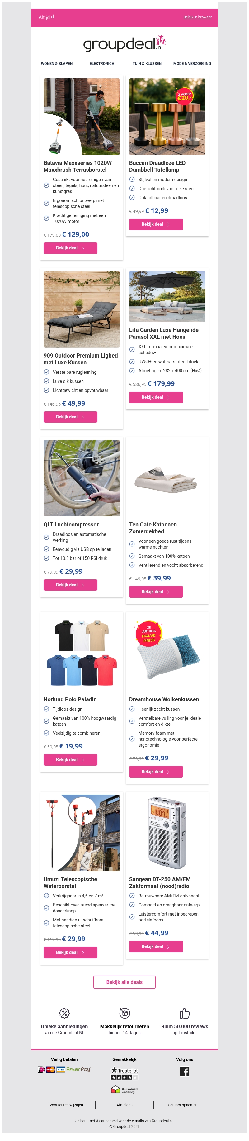 Bekijk de beste deals van deze week! Bekijk de beste deals van deze week!