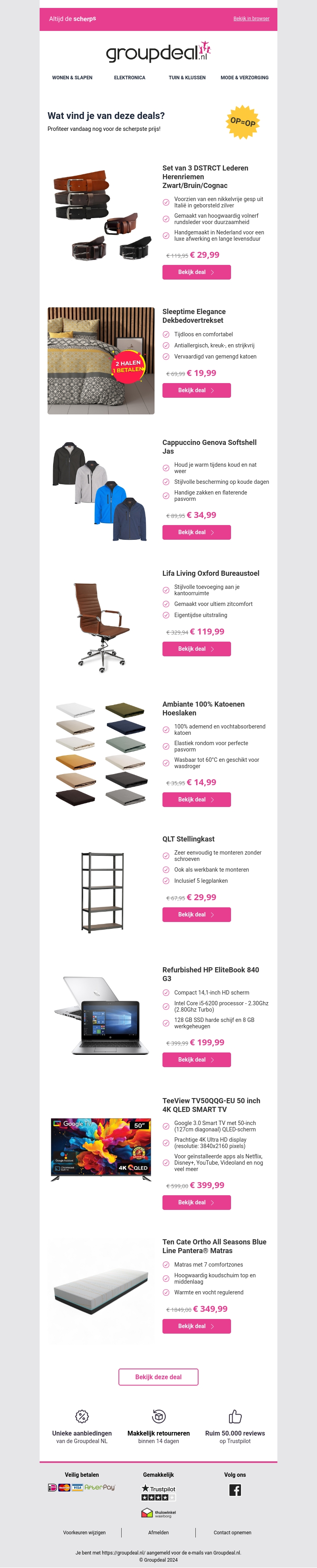 Klaar om te besparen? Bekijk snel de dagdeals Klaar om te besparen? Bekijk snel de dagdeals