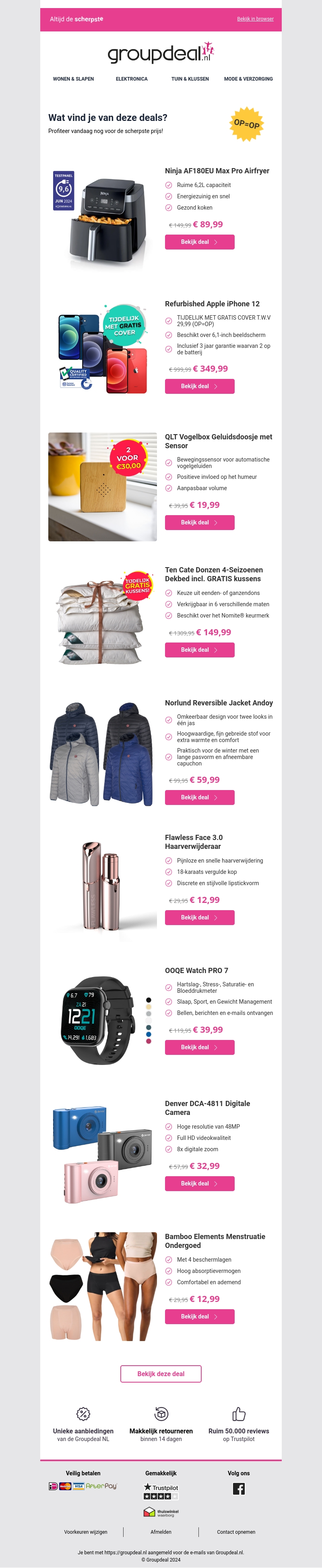 Klaar om te besparen? Bekijk snel de dagdeals Klaar om te besparen? Bekijk snel de dagdeals