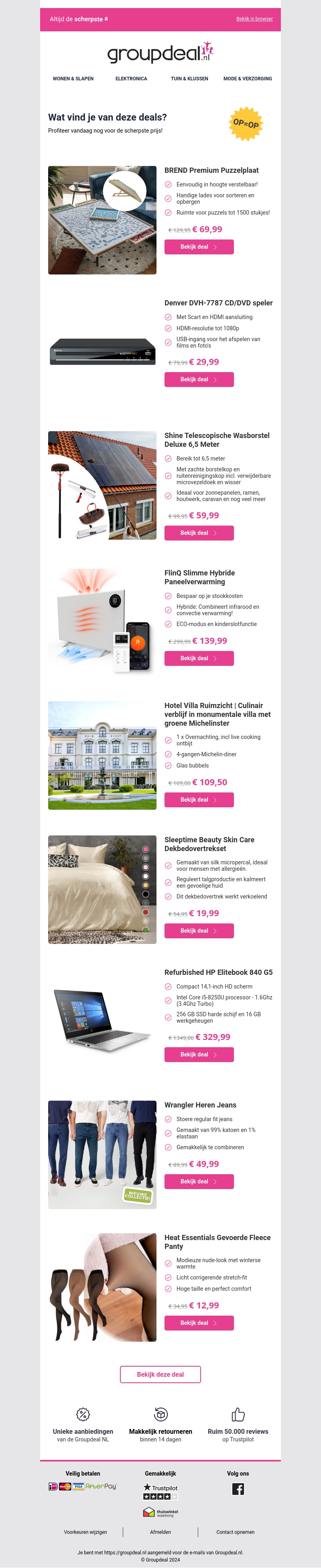 Klaar om te besparen? Bekijk snel de dagdeals Klaar om te besparen? Bekijk snel de dagdeals