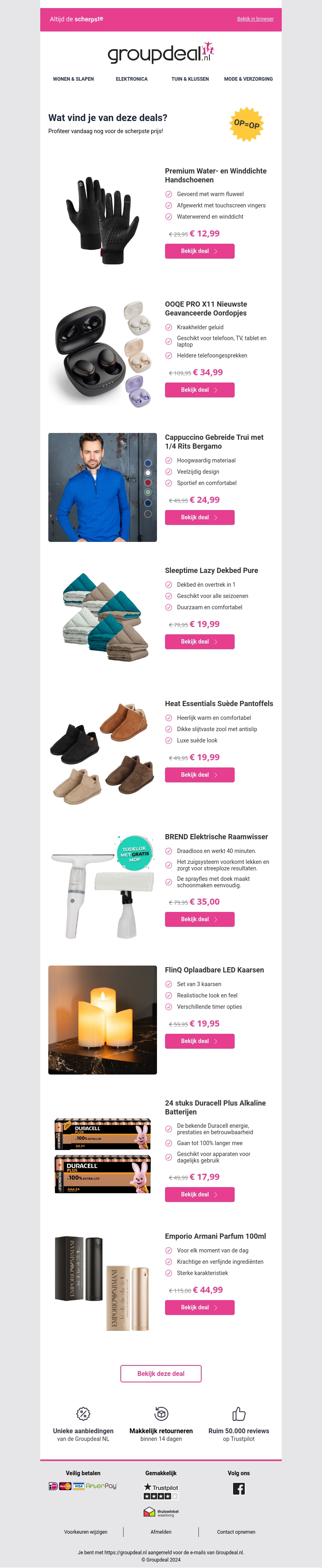 Klaar om te besparen? Bekijk snel de dagdeals Klaar om te besparen? Bekijk snel de dagdeals