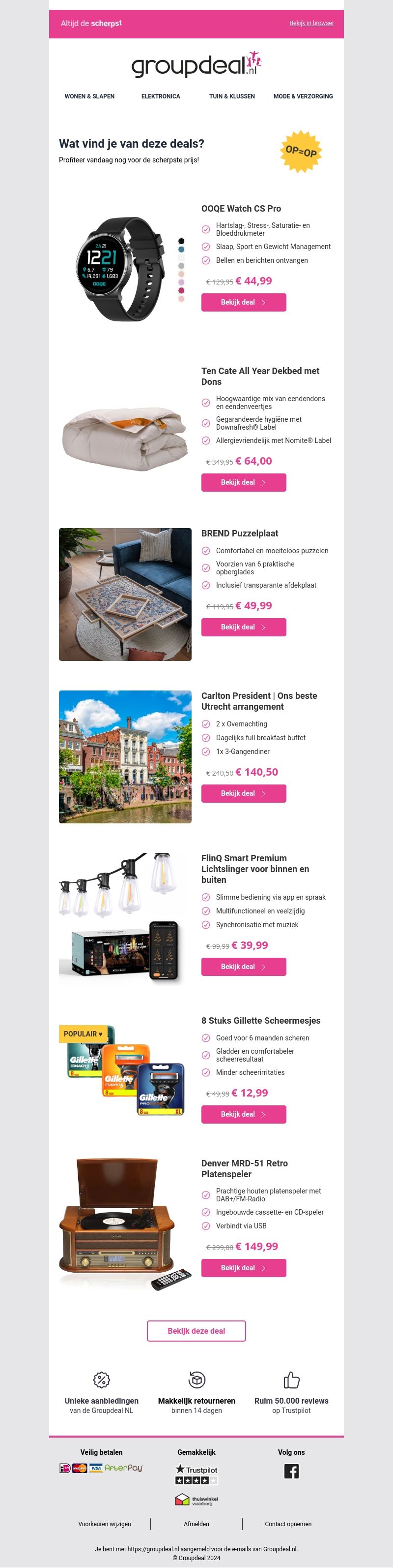 Klaar om te besparen? Bekijk snel de dagdeals Klaar om te besparen? Bekijk snel de dagdeals