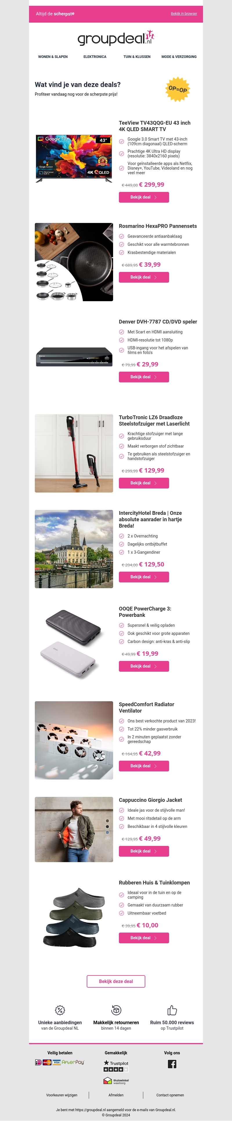 Klaar om te besparen? Bekijk snel de dagdeals Klaar om te besparen? Bekijk snel de dagdeals