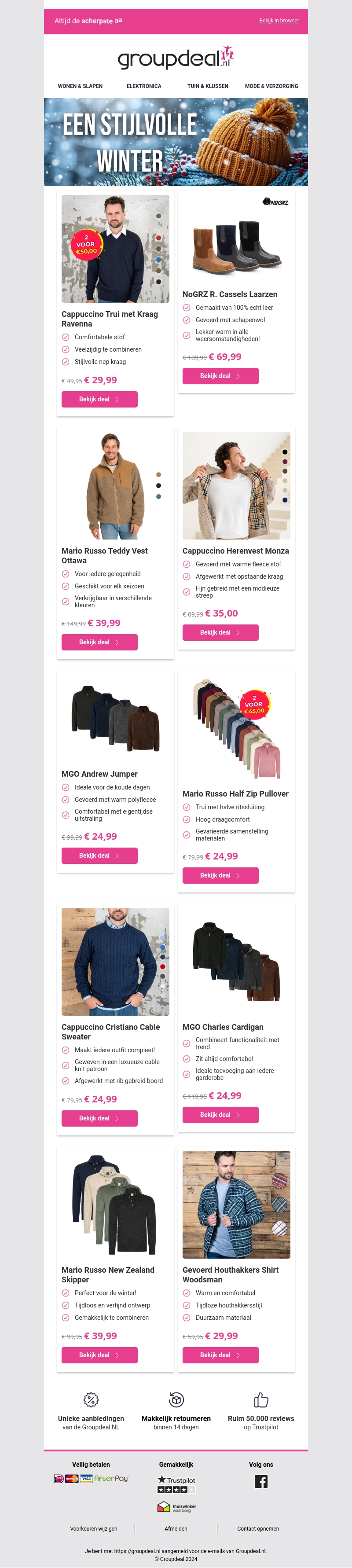 Kom de winter stijlvol door met de beste modedeals! 🧥❄️ Kom de winter stijlvol door met de beste modedeals! 🧥❄️