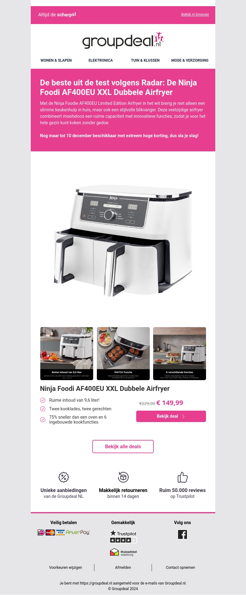 LAATSTE KANS: De best geteste Airfryer van Nederland met extreem hoge korting! 🍽️ LAATSTE KANS: De best geteste Airfryer van Nederland met extreem hoge korting! 🍽️