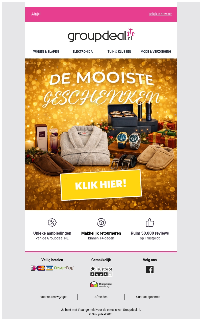 Laatste kans op een geslaagd kerstcadeau 🎁Tijdloze cadeaus voor hem & haar Laatste kans op een geslaagd kerstcadeau 🎁Tijdloze cadeaus voor hem & haar