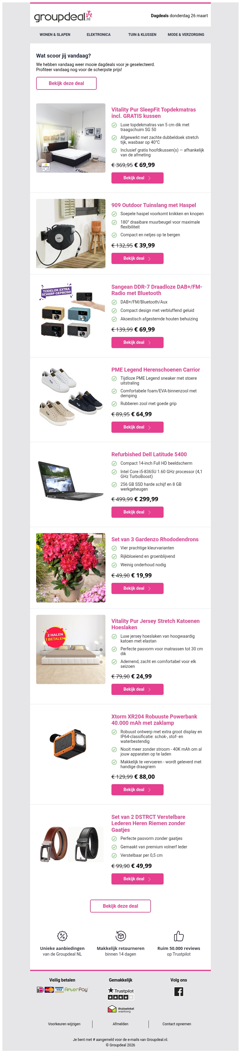 Pak deze deals voordat ze verdwijnen! Pak deze deals voordat ze verdwijnen!