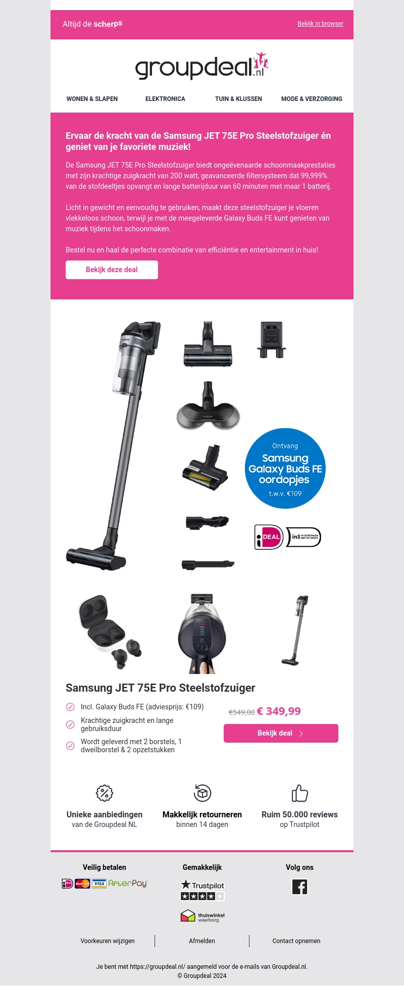 Maak Schoonmaken Leuker: De Samsung JET 75E Pro Nu in de Aanbieding! 🧽 Maak Schoonmaken Leuker: De Samsung JET 75E Pro Nu in de Aanbieding! 🧽