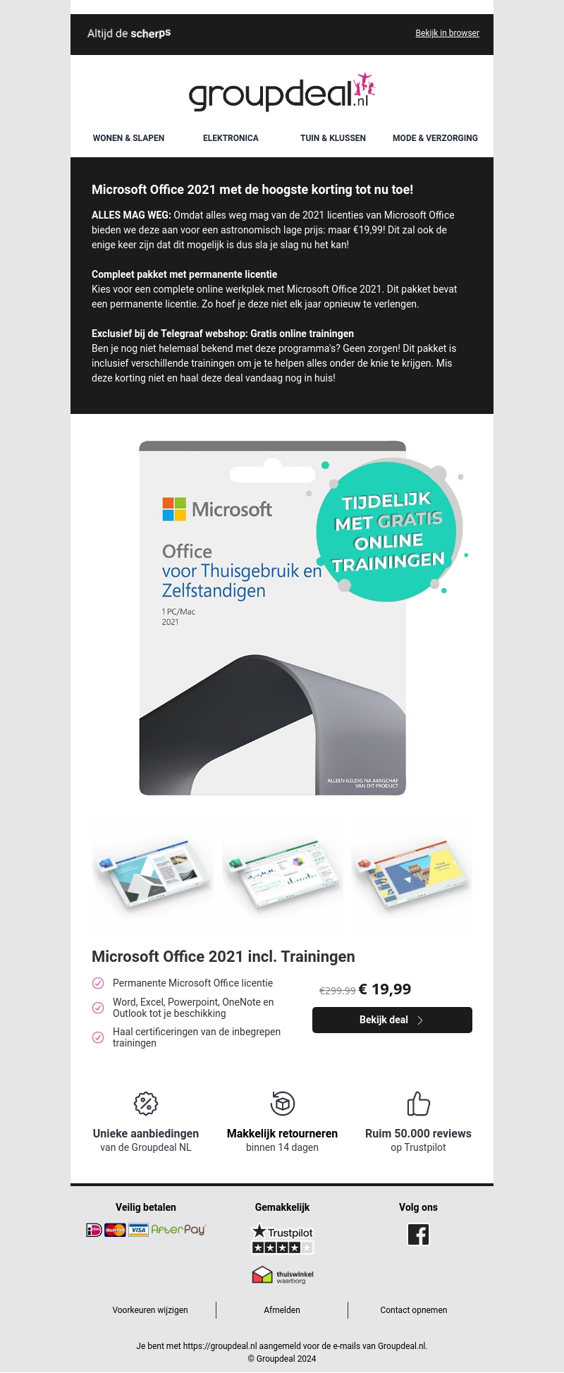 Microsoft Office 2021 maar één keer beschikbaar met de hoogste korting OOIT! Microsoft Office 2021 maar één keer beschikbaar met de hoogste korting OOIT!