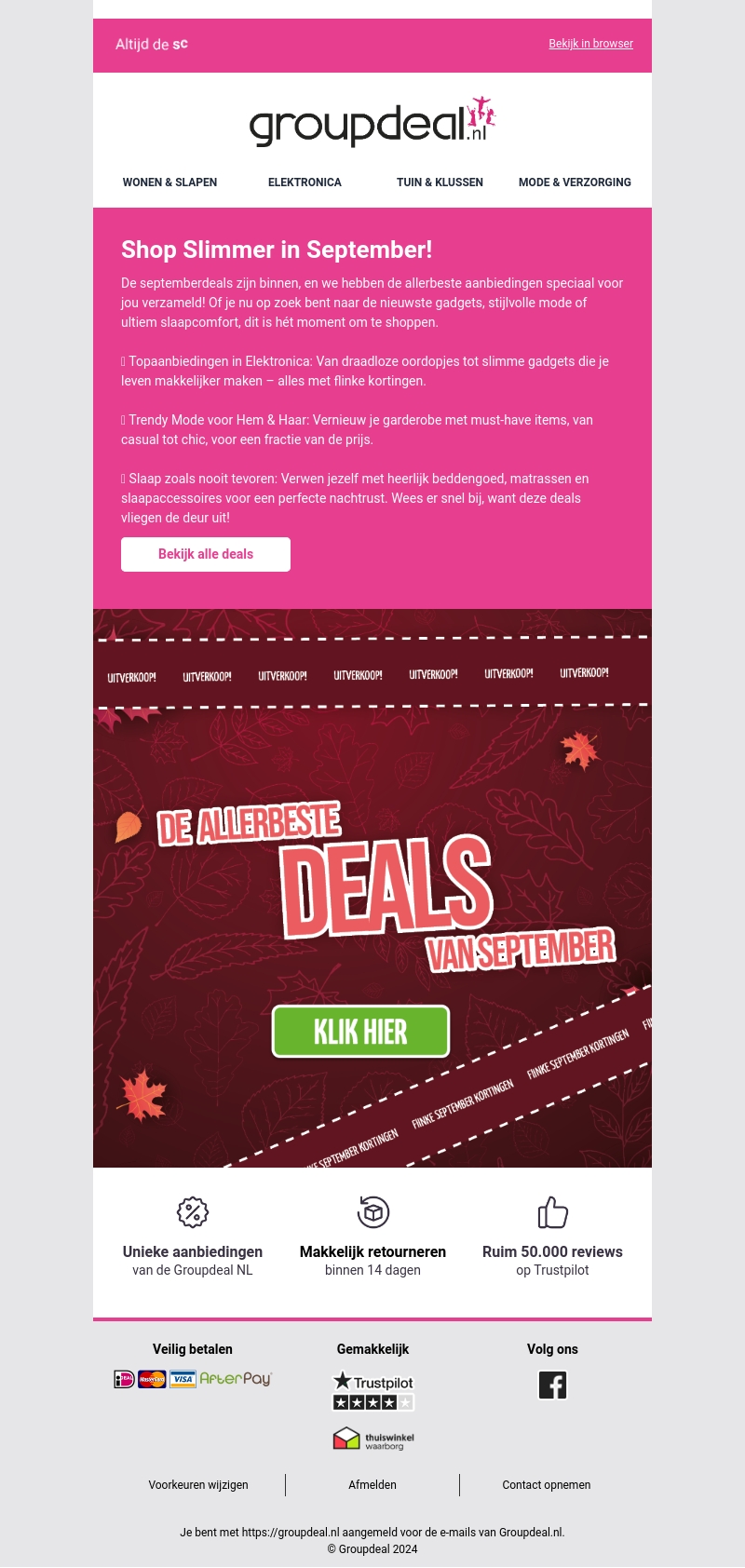 Mis de Allerbeste Deals van September Niet! ๐๏ธ Mis de Allerbeste Deals van September Niet! ๐๏ธ