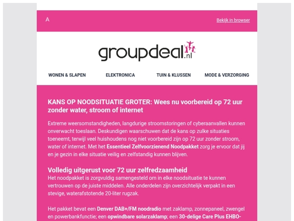 🆘 Ben jij voorbereid op 72 uur zonder stroom, water of internet?