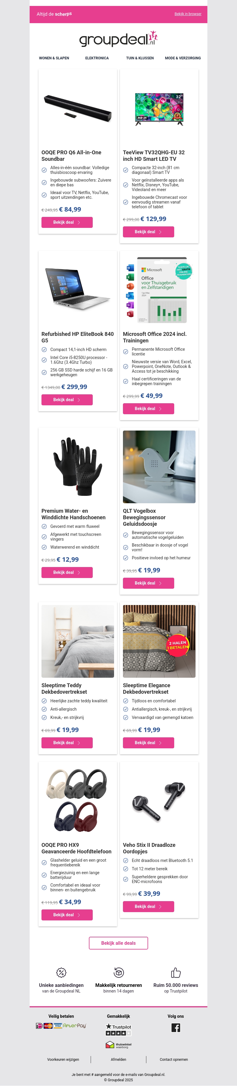 Bekijk de beste deals van deze week! Bekijk de beste deals van deze week!