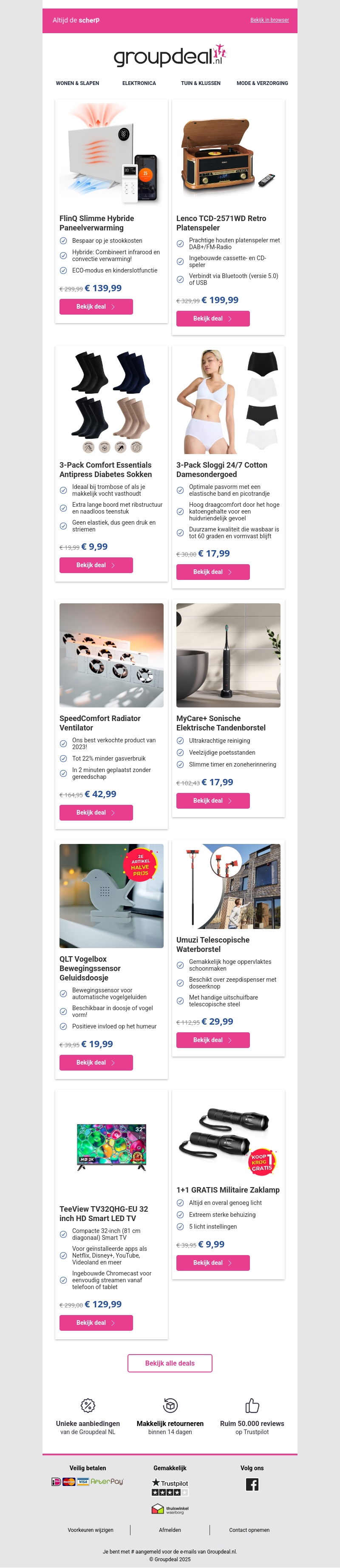 Bekijk de beste deals van deze week! Bekijk de beste deals van deze week!