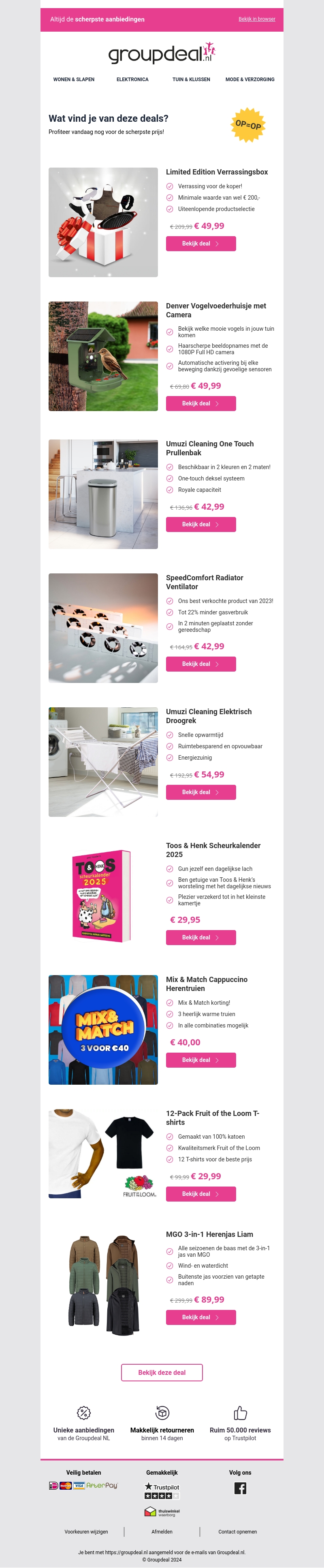 Pak deze deals voordat ze verdwijnen! Pak deze deals voordat ze verdwijnen!