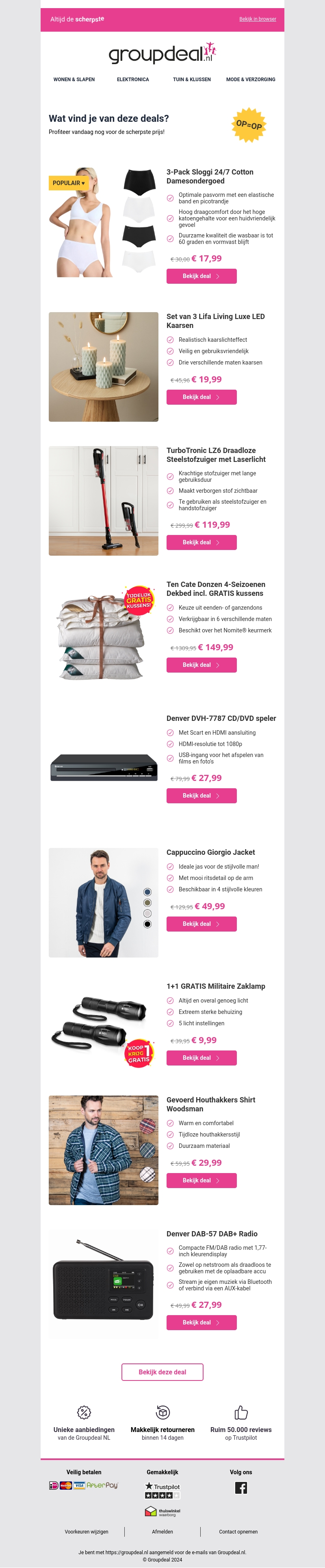 Pak deze deals voordat ze verdwijnen! Pak deze deals voordat ze verdwijnen!