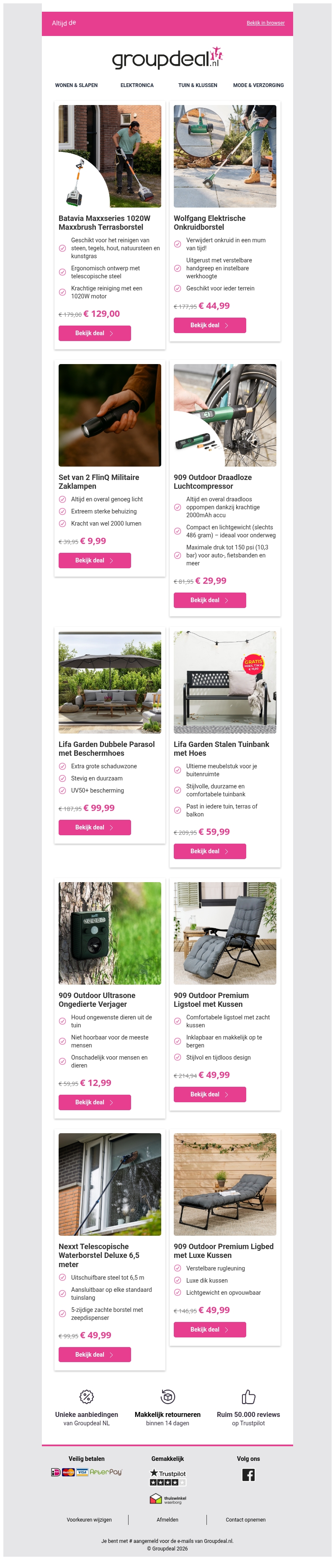 Start van het tuinseizoen π³ De beste deals voor jouw tuin! Start van het tuinseizoen π³ De beste deals voor jouw tuin!