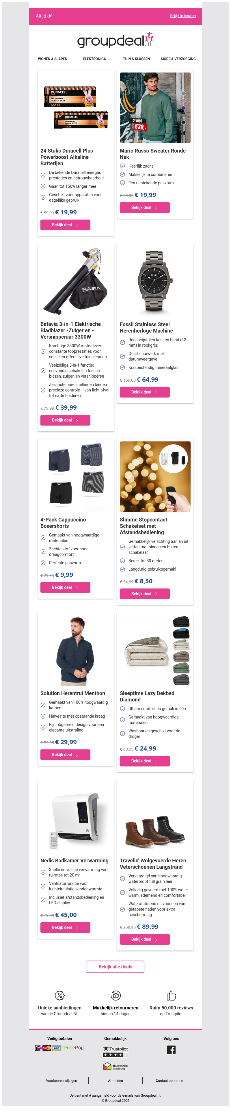 Bekijk de beste deals van deze week! Bekijk de beste deals van deze week!