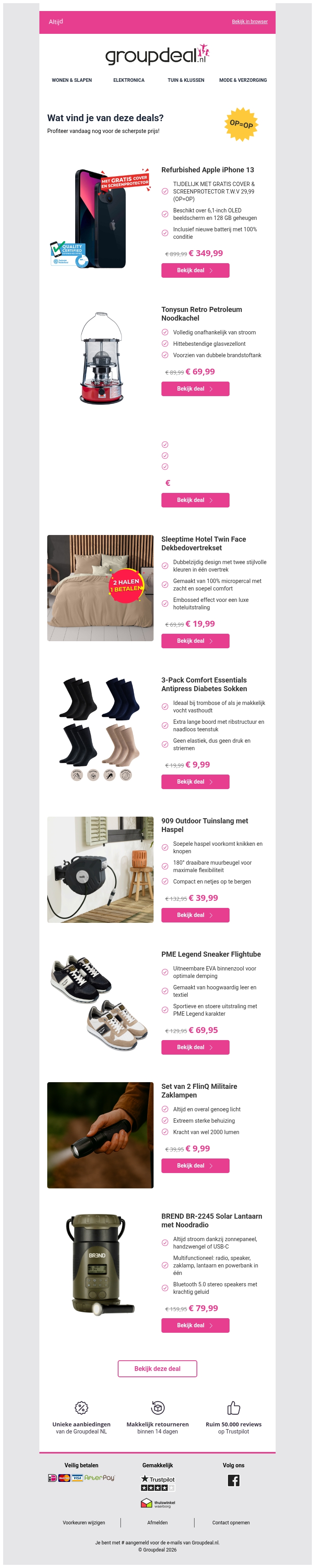Pak deze deals voordat ze verdwijnen! Pak deze deals voordat ze verdwijnen!