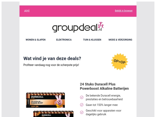 Klaar om te besparen? Bekijk snel de dagdeals