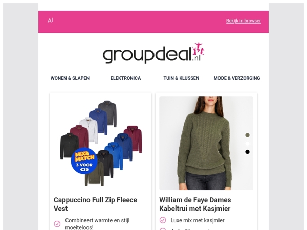 Koude dagen vragen om warme deals: winterjassen en truien in de uitverkoop ❄️