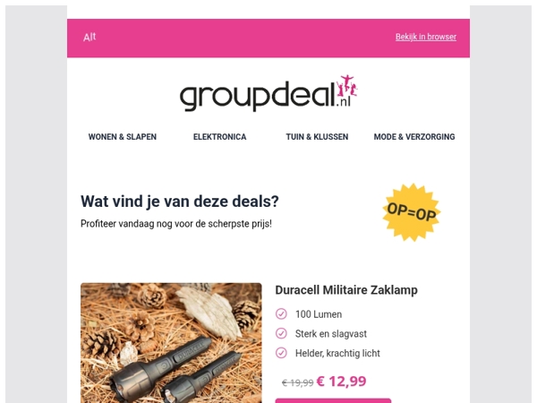 Iedere dag de beste aanbiedingen voor jou