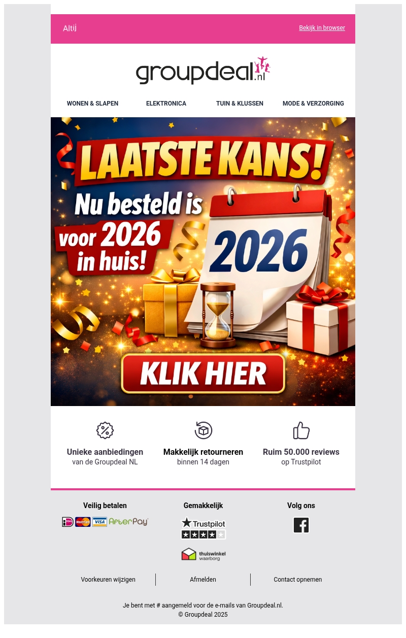 Dit is écht de laatste kans ⏰ Nu besteld = voor 2026 in huis Dit is écht de laatste kans ⏰ Nu besteld = voor 2026 in huis