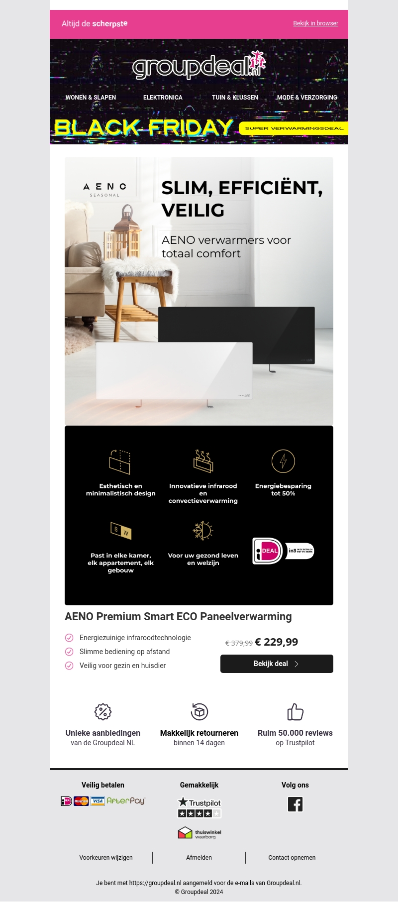SUPER BLACK FRIDAY DEAL: De AENO Premium Smart ECO Paneelverwarming! SUPER BLACK FRIDAY DEAL: De AENO Premium Smart ECO Paneelverwarming!