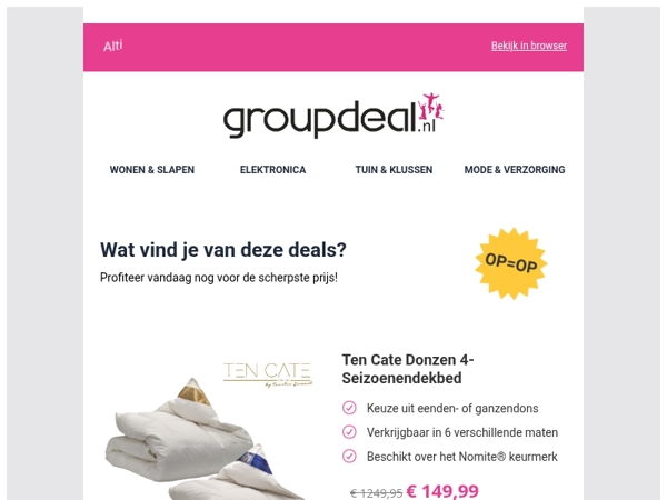 Korting, korting en nog eens korting!