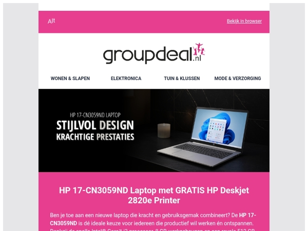 Meer kracht, meer gemak: bestel nu jouw HP voordeelbundel met Laptop en Printer!