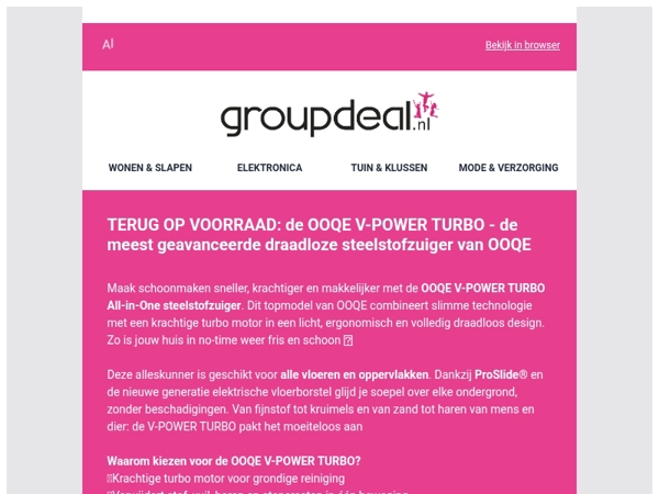 TERUG OP VOORRAAD ✨ De meest geavanceerde OOQE stofzuiger tot nu toe! ✨