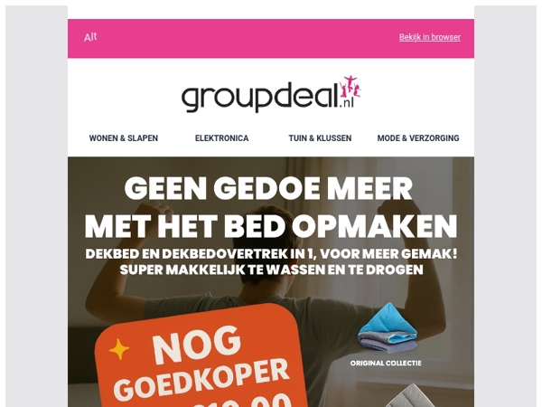NOG GOEDKOPER: Altijd €10,00 korting bij aankoop van 2 Lazy dekbedden! 😴🛏️