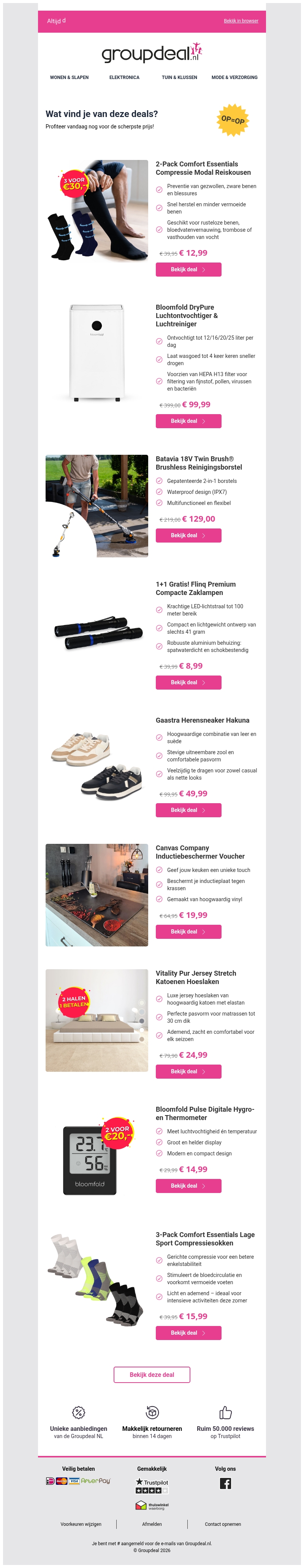 Klaar om te besparen? Bekijk snel de dagdeals Klaar om te besparen? Bekijk snel de dagdeals