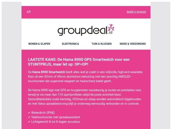 LAATSTE KANS: De Hama 8900 GPS Smartwatch voor een STUNTPRIJS! ⌚🔖
