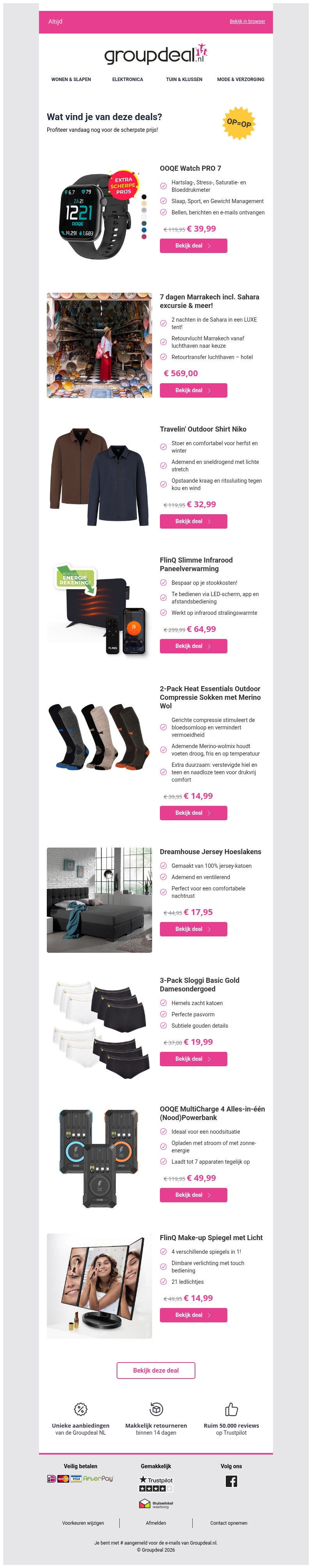 Bekijk de beste deals van de dag Bekijk de beste deals van de dag