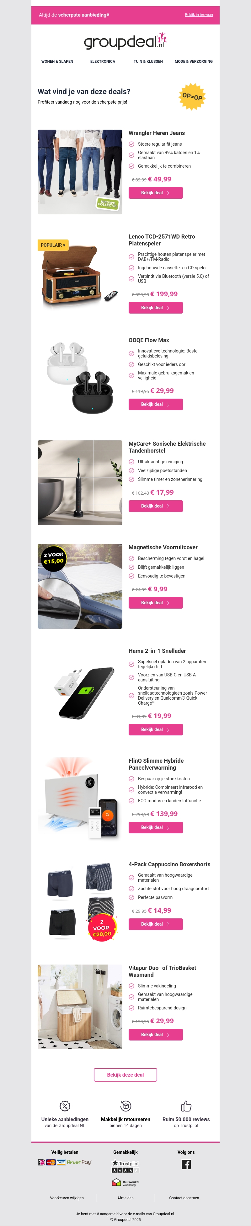 Iedere dag de beste aanbiedingen voor jou Iedere dag de beste aanbiedingen voor jou