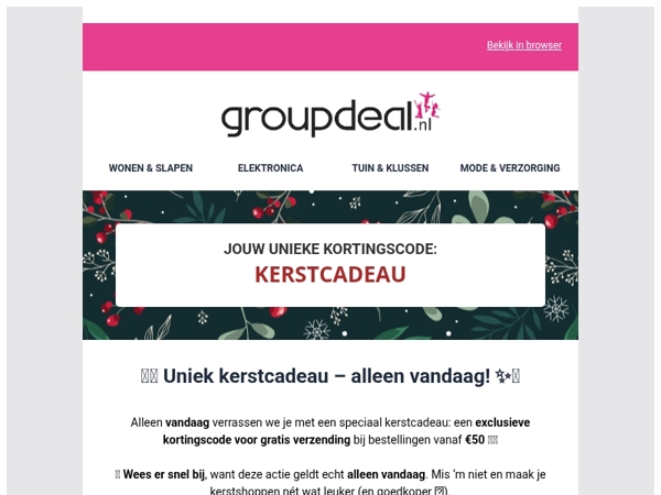 ✨🎁 Alleen vandaag een speciale verrassing voor jou! 🎁✨