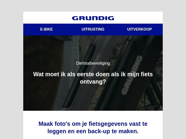 Wat moet ik als eerste doen als ik mijn fiets ontvang?