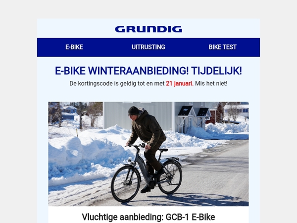 Laatste kans: €100 winterkorting op je E‑BIKE (vervalt 21 januari!)