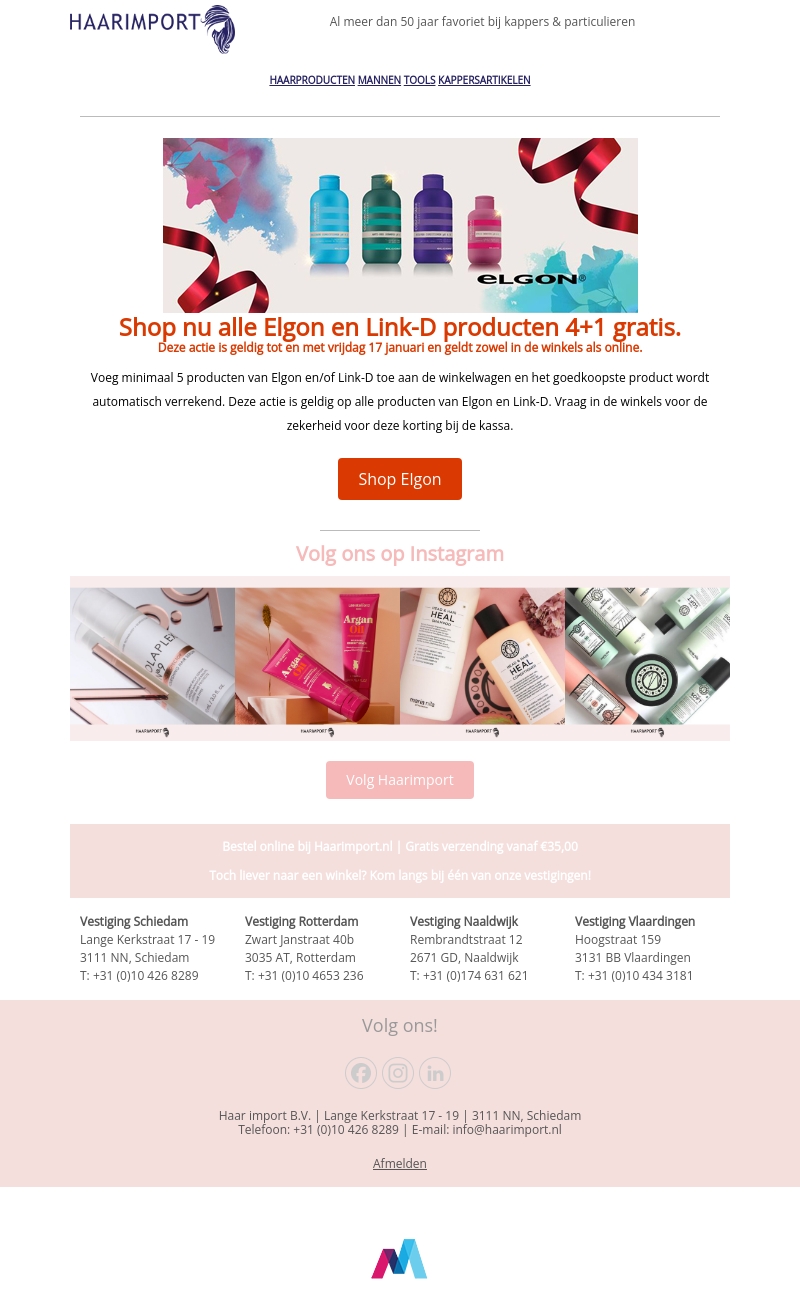 4+1 op ALLES van Elgon en Link D! 4+1 op ALLES van Elgon en Link D!