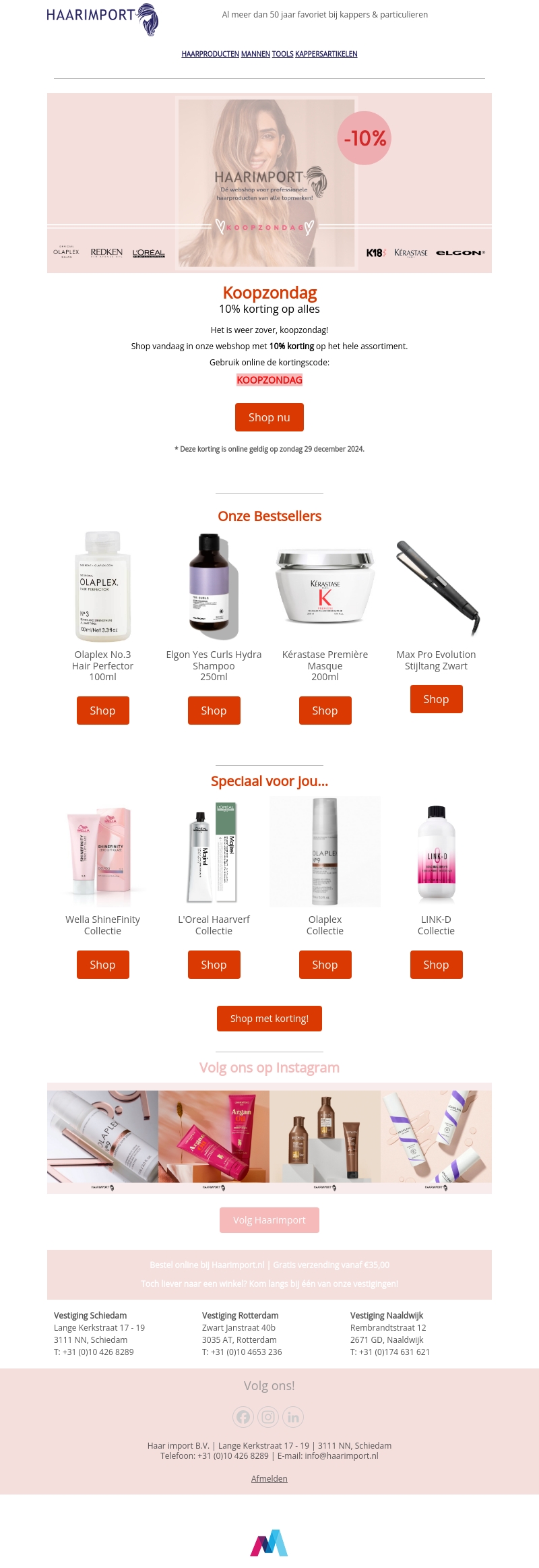 Koopzondag! 10% korting op alles online in de webshop! Koopzondag! 10% korting op alles online in de webshop!