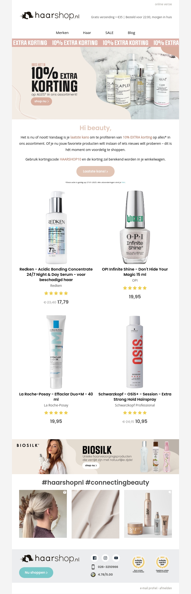 De tijd dringt: 10% EXTRA korting op ALLES* ⏰ De tijd dringt: 10% EXTRA korting op ALLES* ⏰